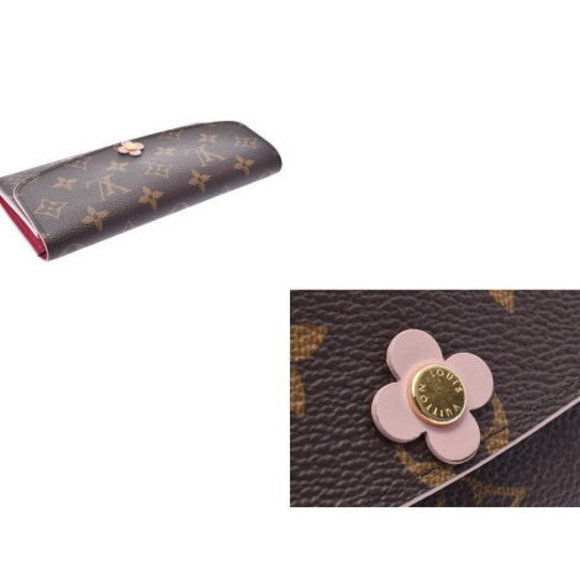 Louis Vuitton Monogram Portefeuille Emily Flower Rose Ballerine Leather - Picture 6 of 12